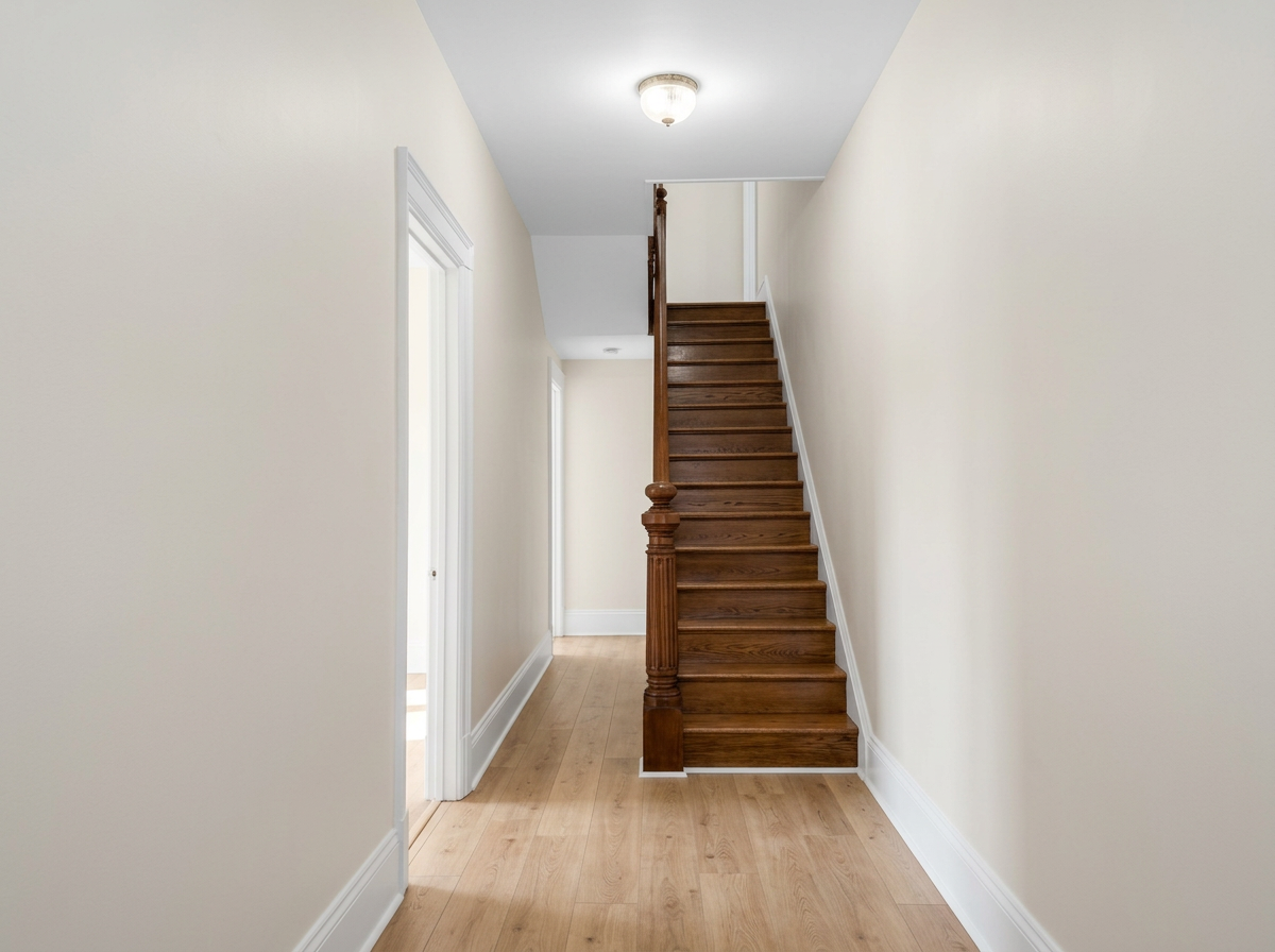 Couloir et cage d'escalier – après