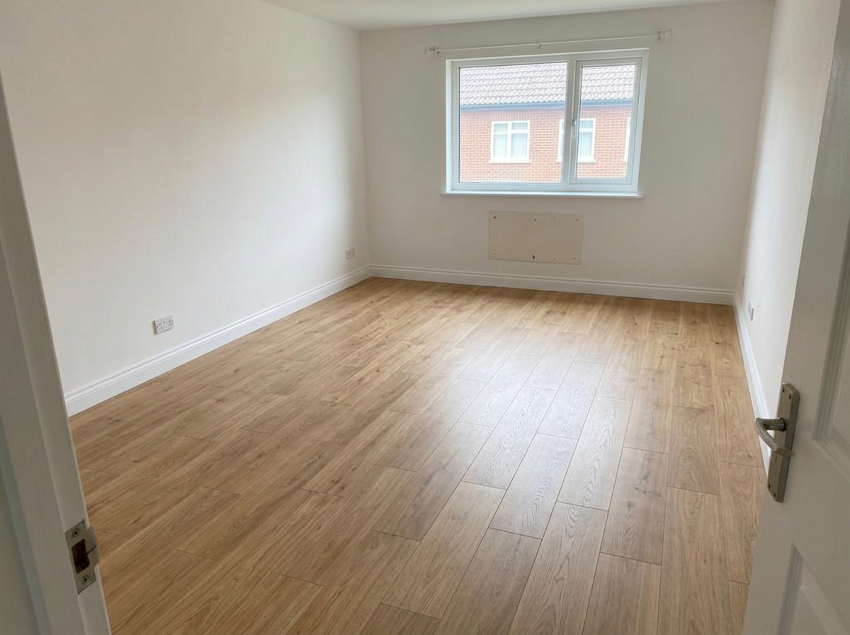 Chambre : parquet stratifié – après